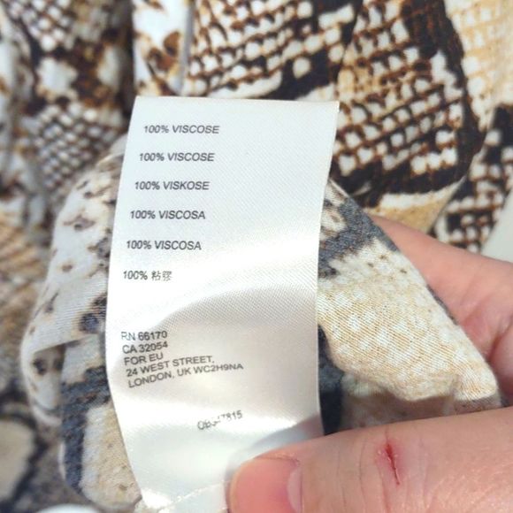 Anthropology Maeve Size Large Easy Wear Easy Care Reptile Print Dress - Picture 5 of 6